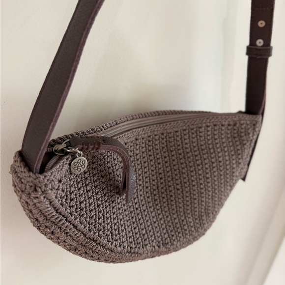 The Sak Tess Sling Crochet Bag - Mushroom - Chocolate/Taupe Brown - Picture 3 of 14